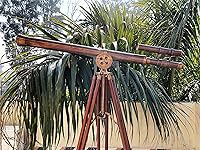 Vista 1 de NauticalMart Telescopio Griffith Astro de latón antiguo de pie de 64 pulgadas vintage