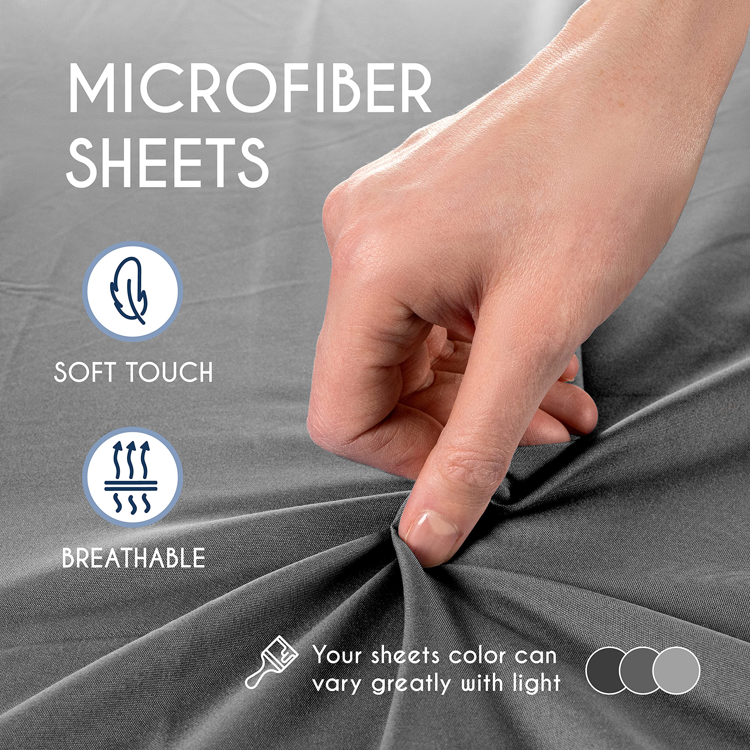 Dreamzie Parure de Lit 90x190 cm - 3 Pièces en Microfibre - Drap Housse 90x190 cm - Drap Plat 1 Personne 70x260 cm - 1 Taie Oreiller 50x80 - Certifié Oeko Tex - Blanc Dreamzie Parure de Lit 90x190 cm - 3 Pièces en Microfibre - Drap Housse 90x190 cm - Drap Plat 1 Personne 70x260 cm - 1 Taie Oreiller 50x80 - Certifié Oeko Tex - Blanc