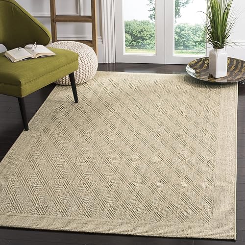 SAFAVIEH Palm Beach Collection - Alfombra de área de 9 x 12 pies, diseño de arena, sisal y yute, ideal para zonas de alto tráfico en sala de estar,