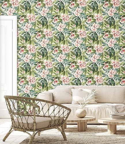 Vista 290 de Tommy Bahama - Papel tapiz para despegar y pegar, papel tapiz tropical para dormitorio, tocador, cocina, vinilo, cobertura de 30.75 pies cuadrados