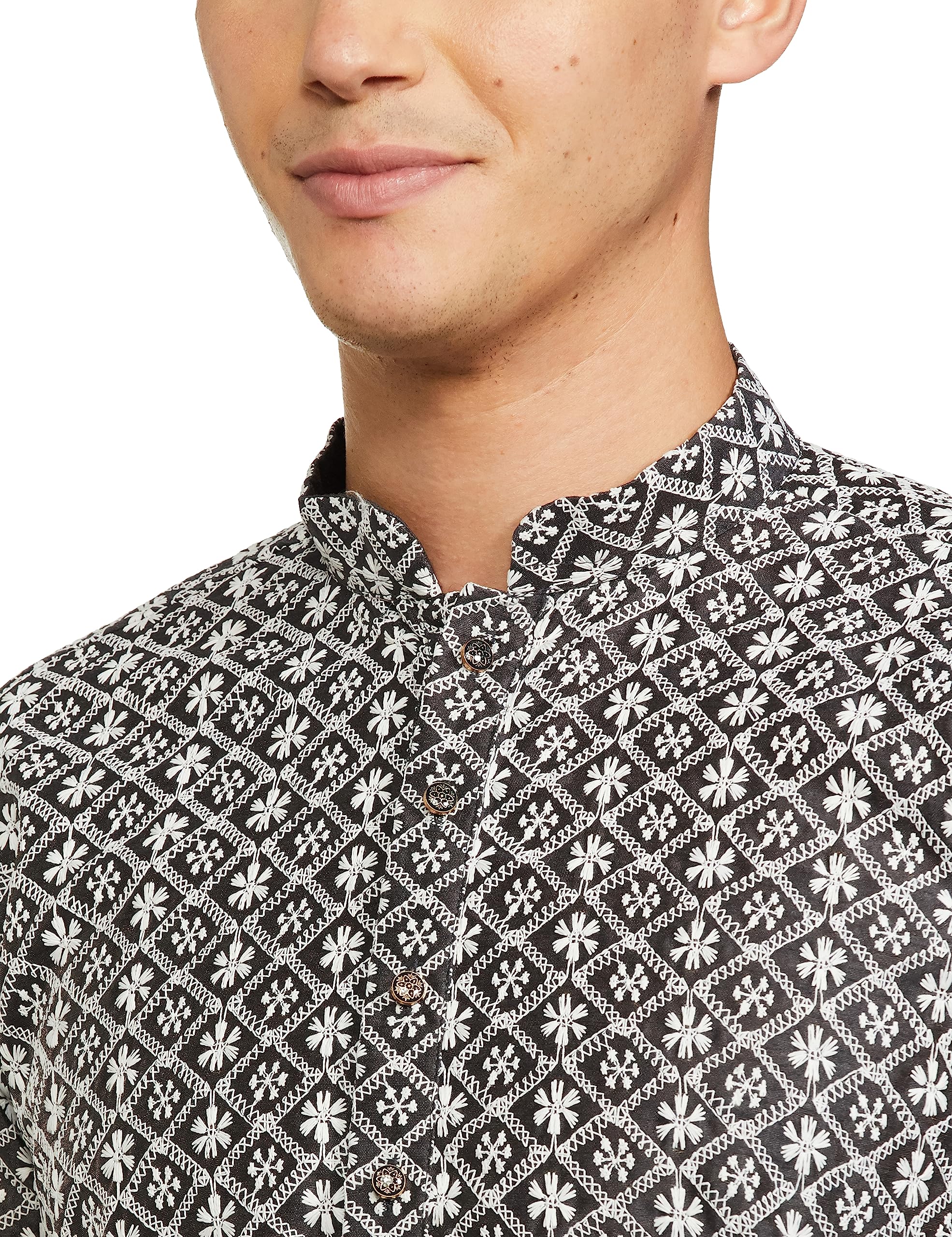 Be Active Regular Men's Pure Cotton Lucknowi Kurta Pyjama Set, Grey, 2Xl (Rfsk0013-Kr Xx-Large)