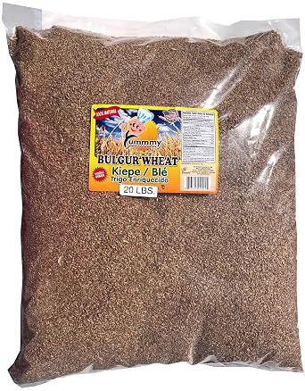 Yummy Cracked Bulgur Wheat 20 Lbs, High in Fiber, 100% Natural, Made in USA