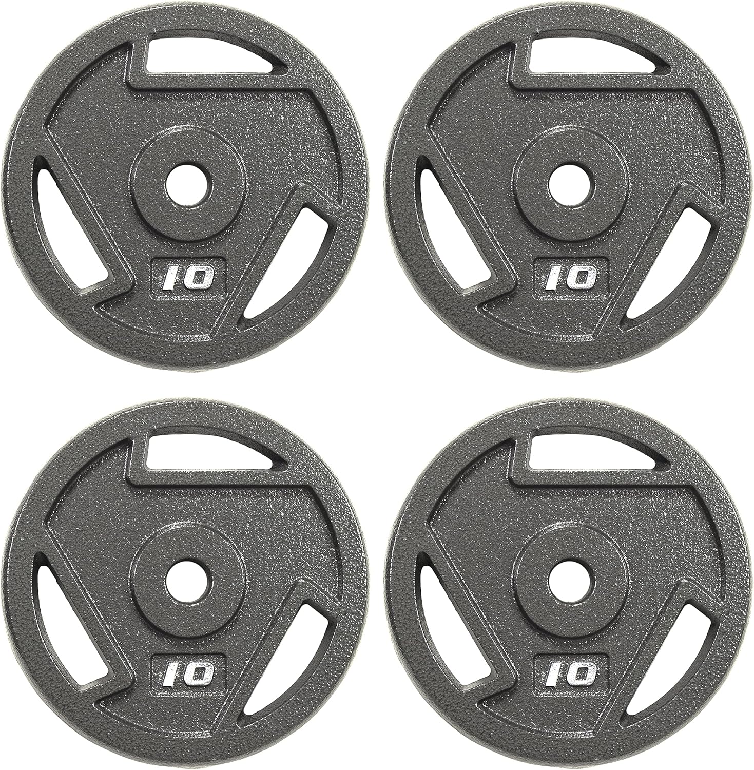 Signature Fitness Cast Iron Plate Weight Plate for Strength Training and Weightlifting, Olympic or Standard, Multiple Sizes