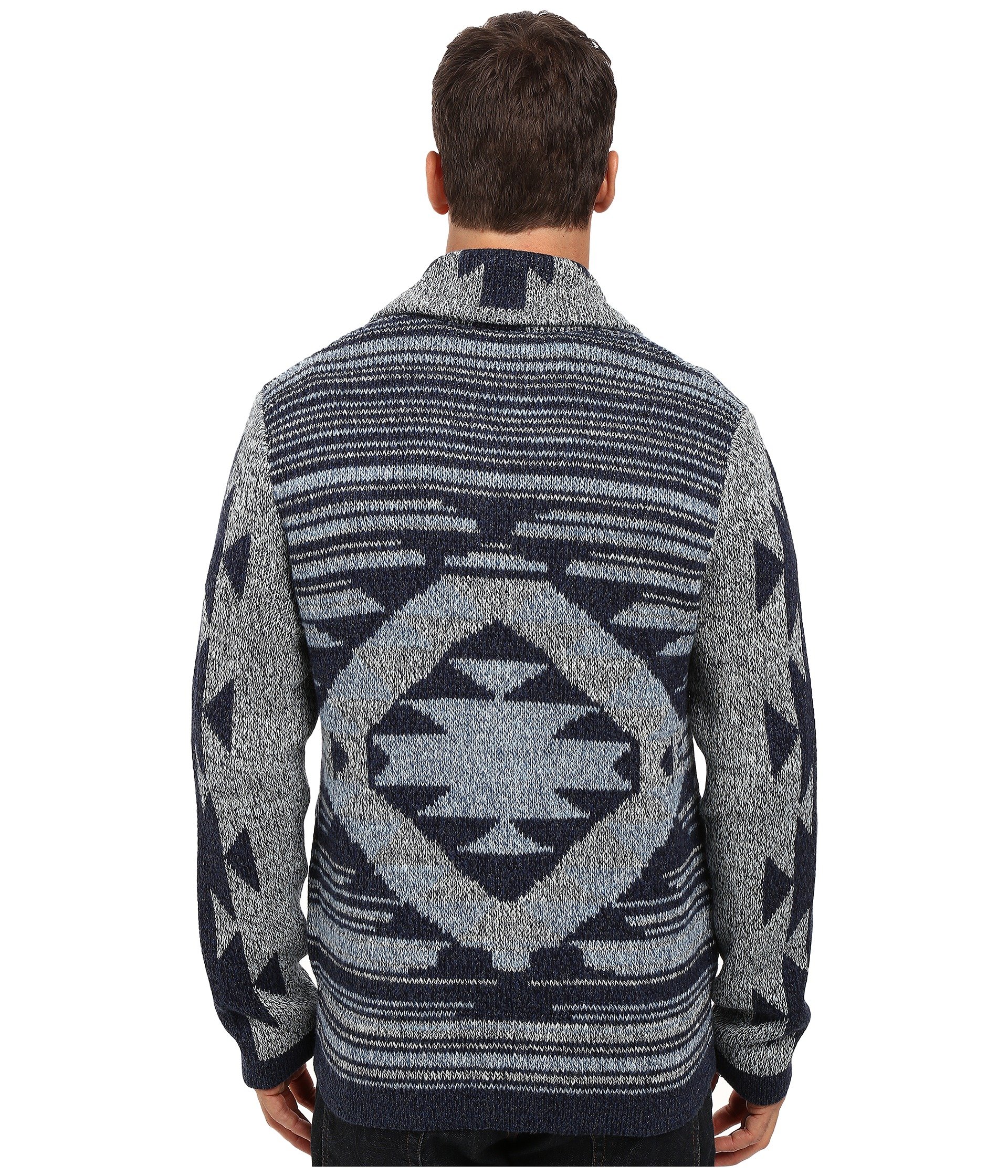Lucky Brand Ladder Back Jacquard Shawl Cardigan at 6pm