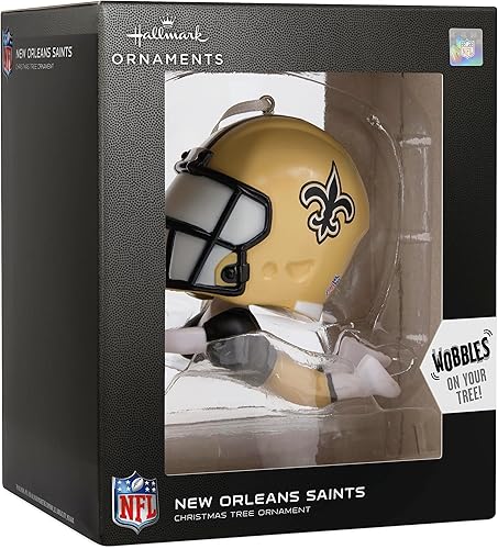 Miniatura 3 de Hallmark NFL New Orleans Saints Bouncing Buddy Adorno de Navidad