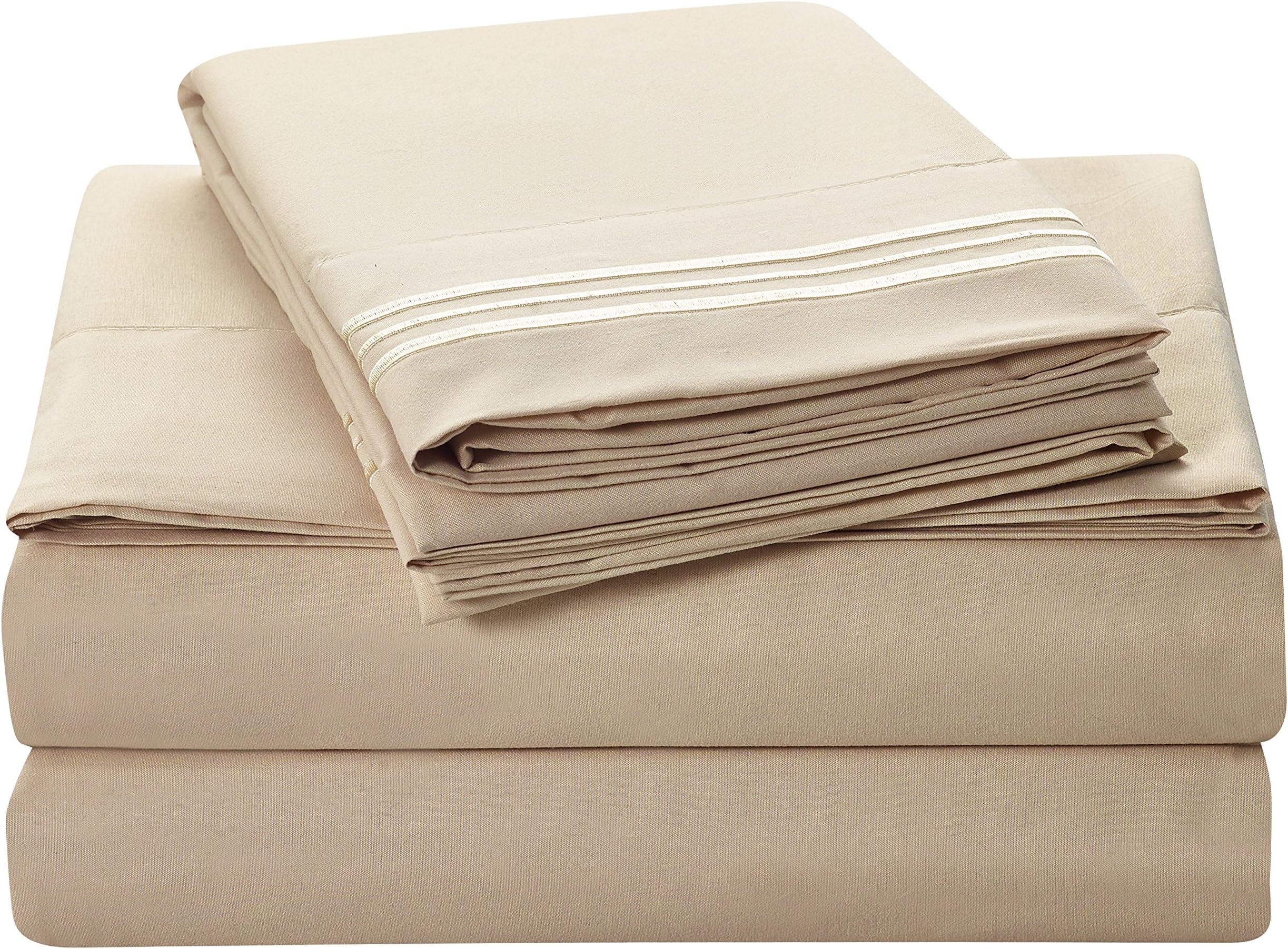 Microfiber Sheet Set- 4 Pc - Queen, Cream