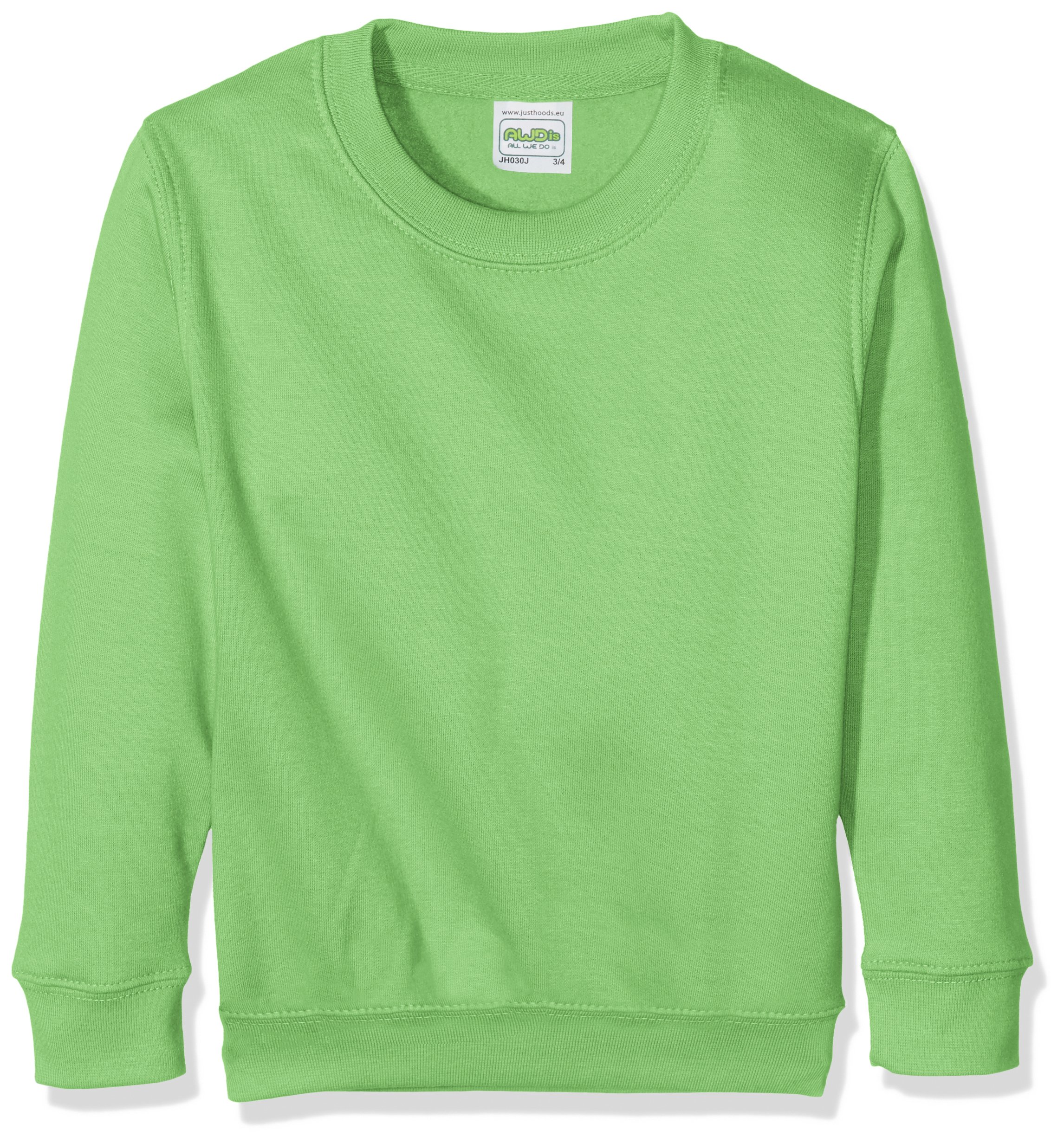 AWDis Boy's Kids Sweatshirt , Green (Lime Green), Small