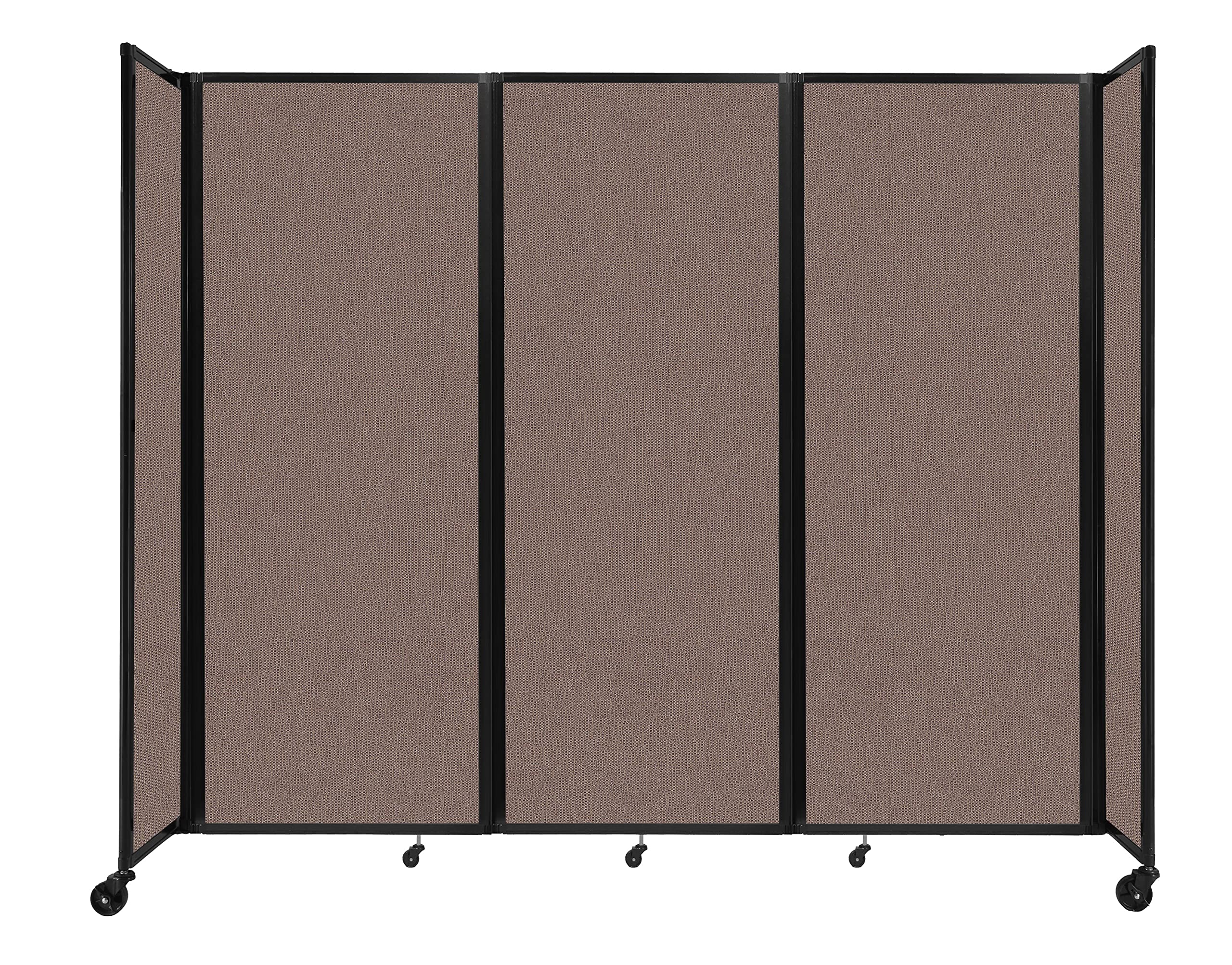 Buy Versare Room Divider 360 Accordion Portable Wall Partition with Wheels 8'6" x 7'6" Latte