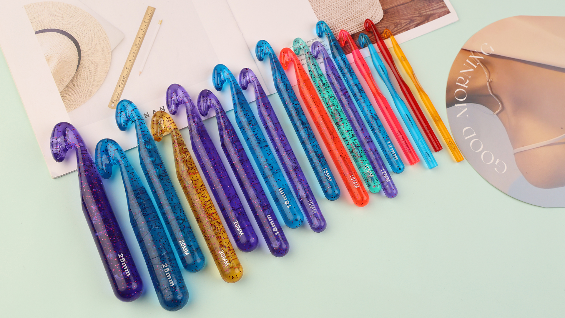 Amazon.com: 12 mm Large Crochet Hooks, Ergonomic Handle for