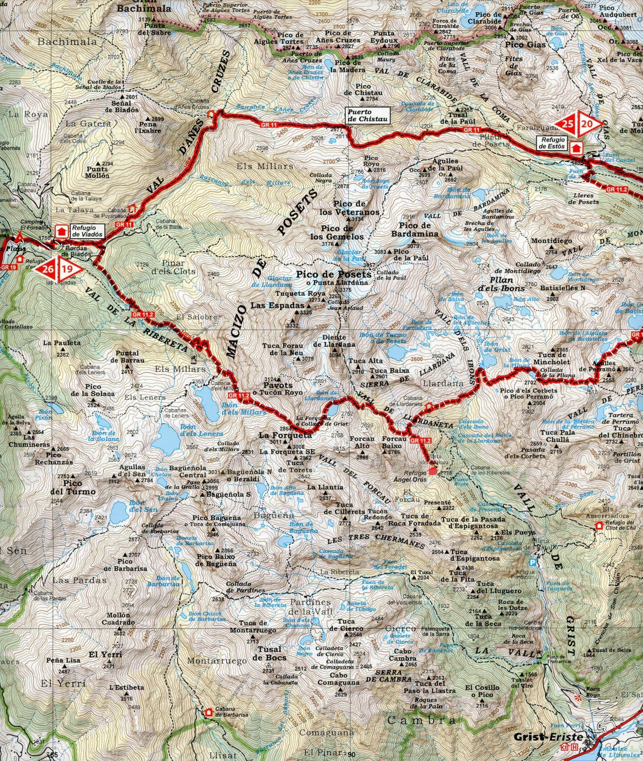 Senda Pirenaica GR11 guide + map Cabo Higer-Cap de Creus