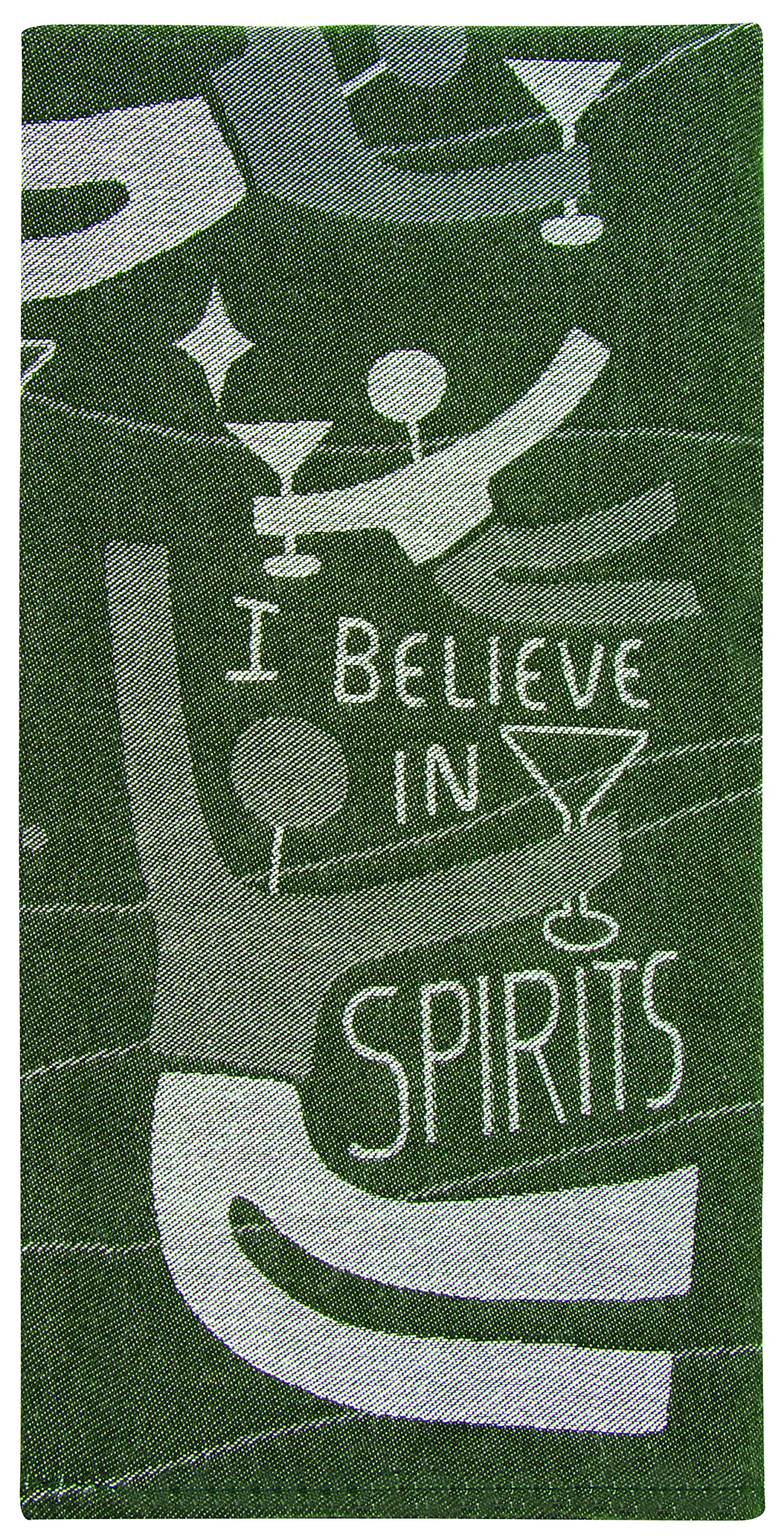 Torchon vaisselle Blue Q I Believe in Spirits coton absorbant