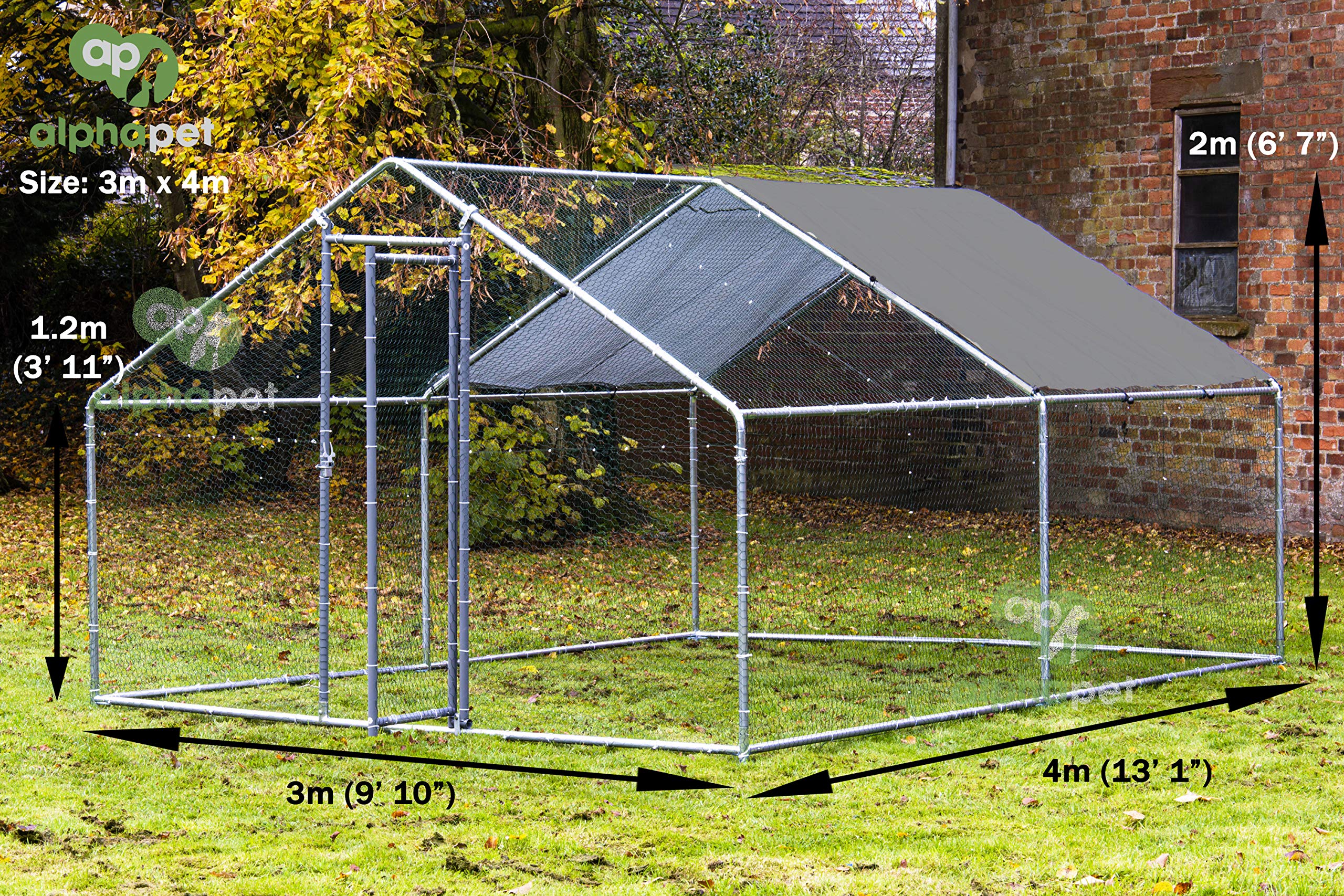 Buy When in Home Chicken Run Coop Heavy Duty Galvanised Steel Cage