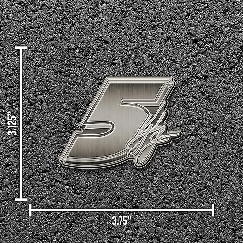 Miniatura 5 de Rico Industries NASCAR Racing Signature - Emblema de automóvil de níquel antiguo para automóvil, camión, SUV