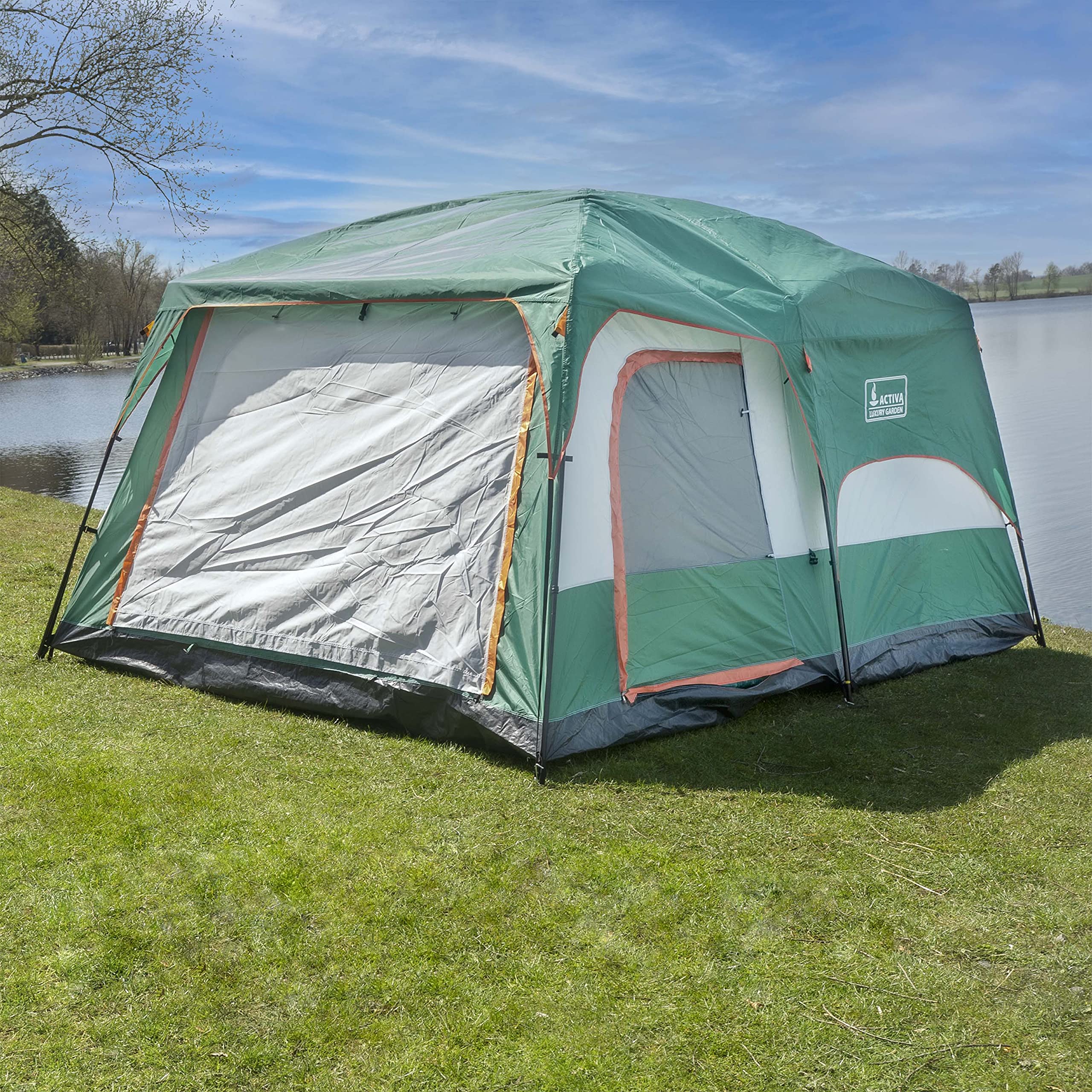 Activa Luxury Garden Outdoor Tent for 4-6 Persons, 3 Seasons, Waterproof Canopy, Small Folded, Easy to Assemble, Extra Spacious for Camping, Hiking and Outdoor Activities Sports & Outdoors