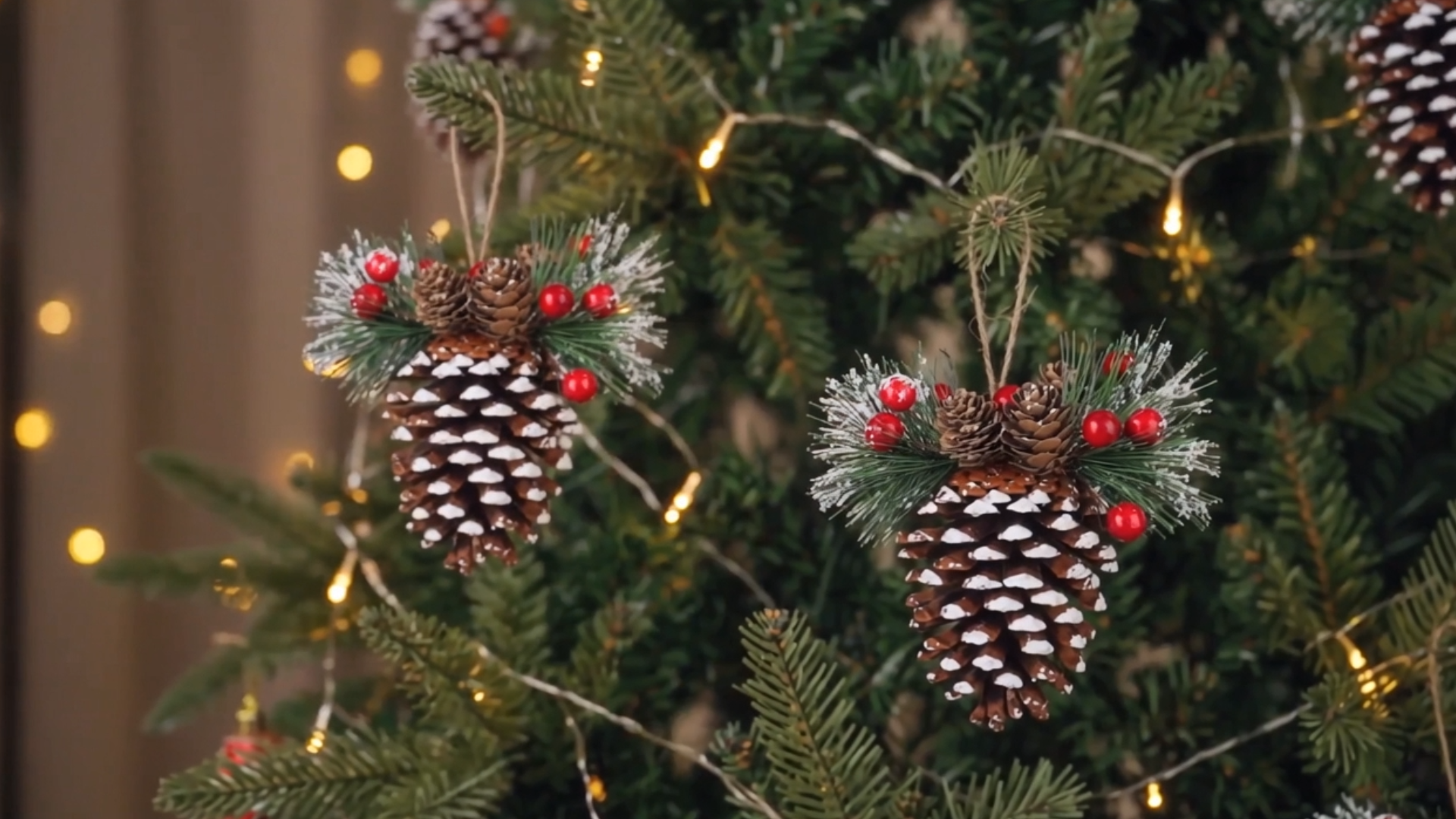 Amazon.com: 6 Pieces Natural Pinecone Ornaments for Christmas Tree