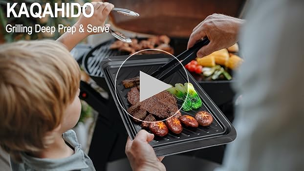 Amazon.com | KAQAHIDO Grilling Prep and Serve Trays, BBQ Platter