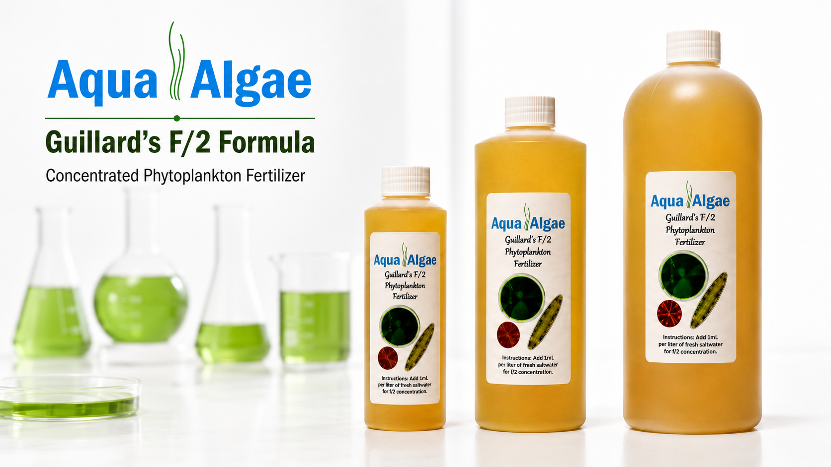Amazon.com : Aqua Algae 8oz Concentrated Guillard EQUALIA Floraactive & AQUA SEED * DNF
