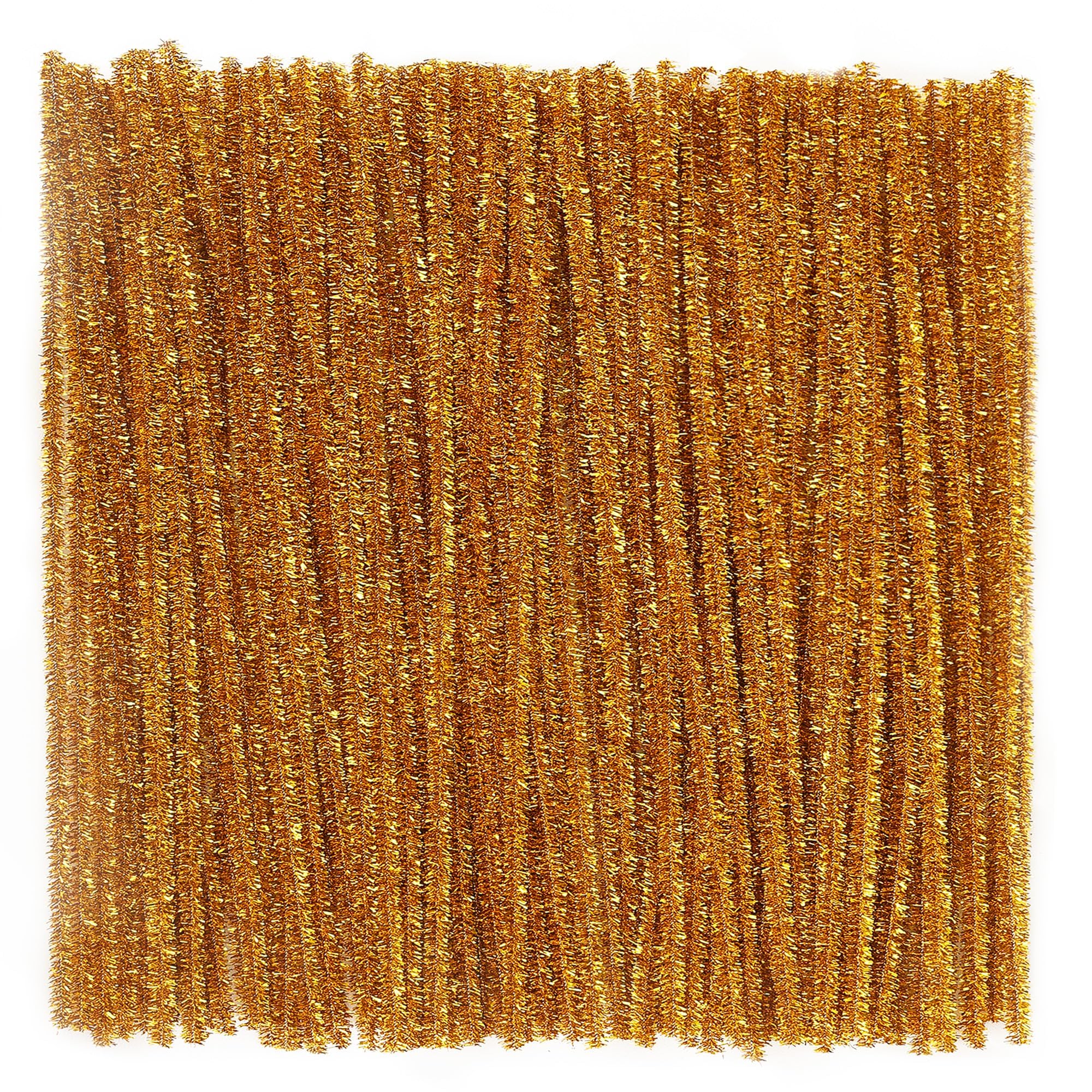 Caydo 200 Pieces Glitter Golden Pipe Cleaners, Thick Fluffy Chenille Stems, Pipe Cleaner Crafts for Arts &amp; Crafts, Perfect for Making Animals, Flowers, and Home Decorations