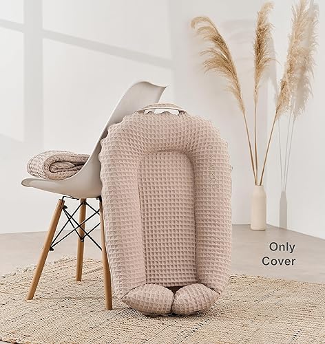 Miniatura 6 de Funda orgánica Deluxe+ para muelles  100% algodón de calidad premium Oeko-TEX Standard  Funda suave de repuesto pura transpirable con bordado