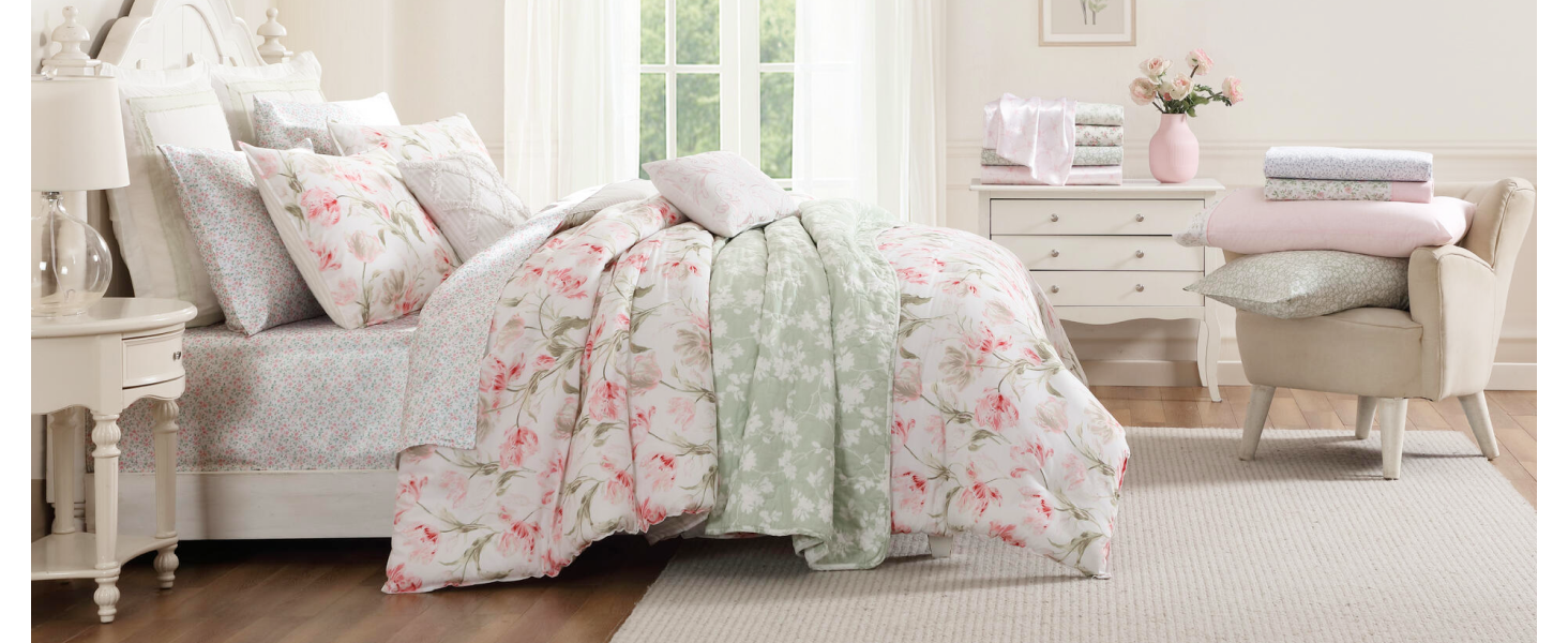 Amazon.com: Laura Ashley – Queen Quilt Set, Soft & Lightweight