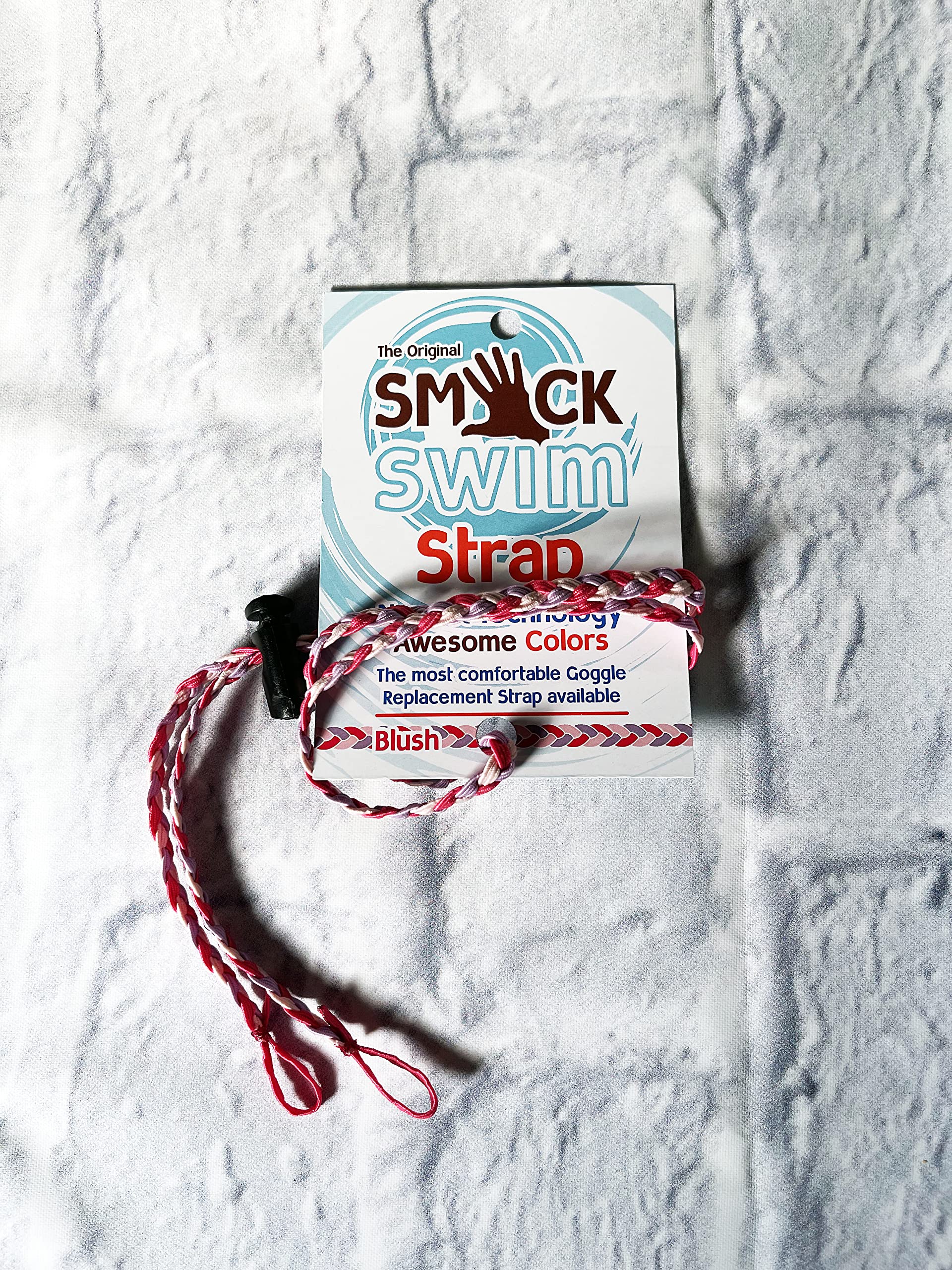 Smack Strap Braided Elastic Goggle Replacement Strap - Blush