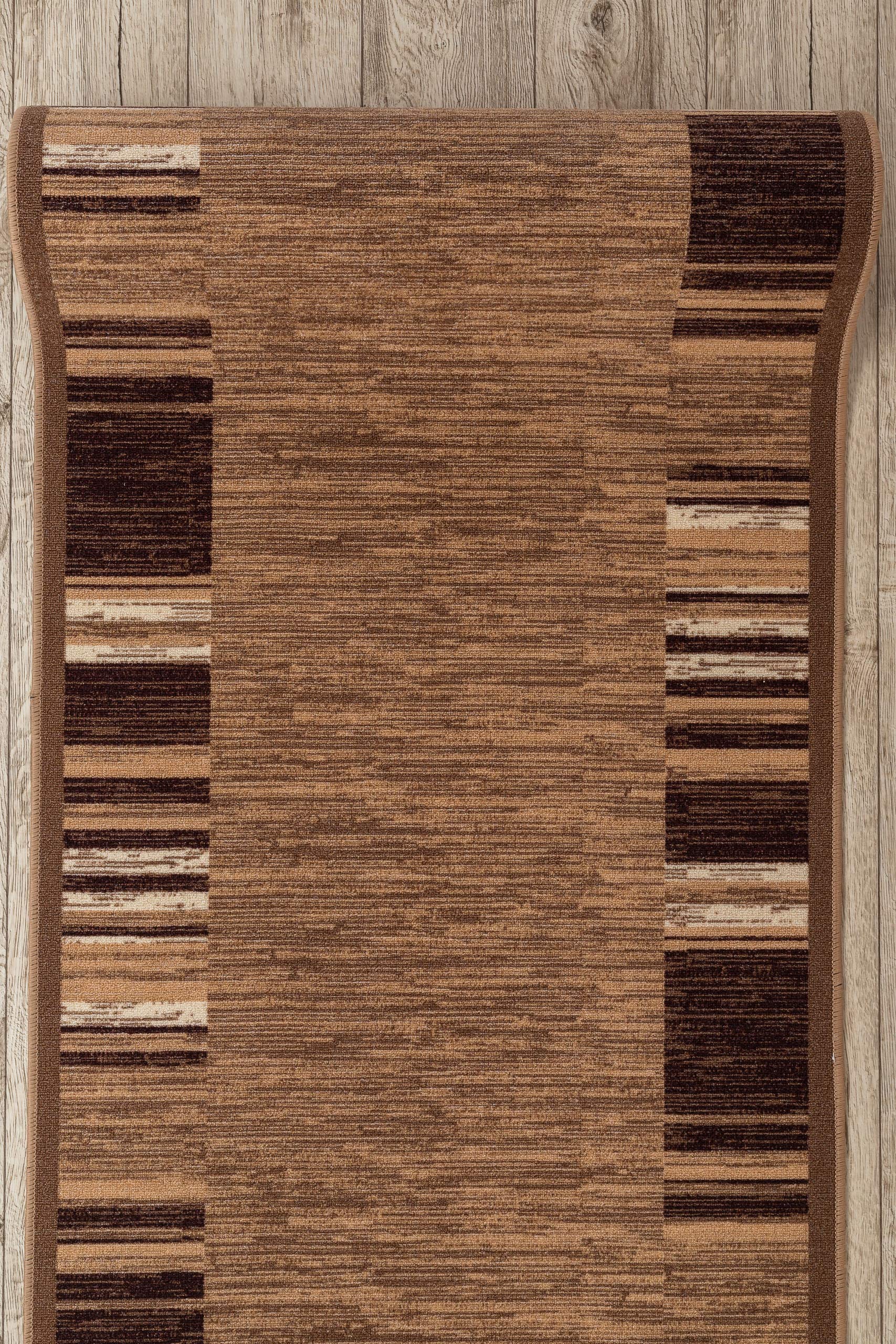 rugsx Alfombra de Pasillo Adagio Beige - Antideslizante, Moderna y Duradera, Ideal para Cocina, Pasillo y salón, 110x260 cm