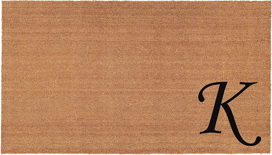 Calloway Mills 153621830K Urban Chic Monogram Doormat 17" x 29" (Letter K)