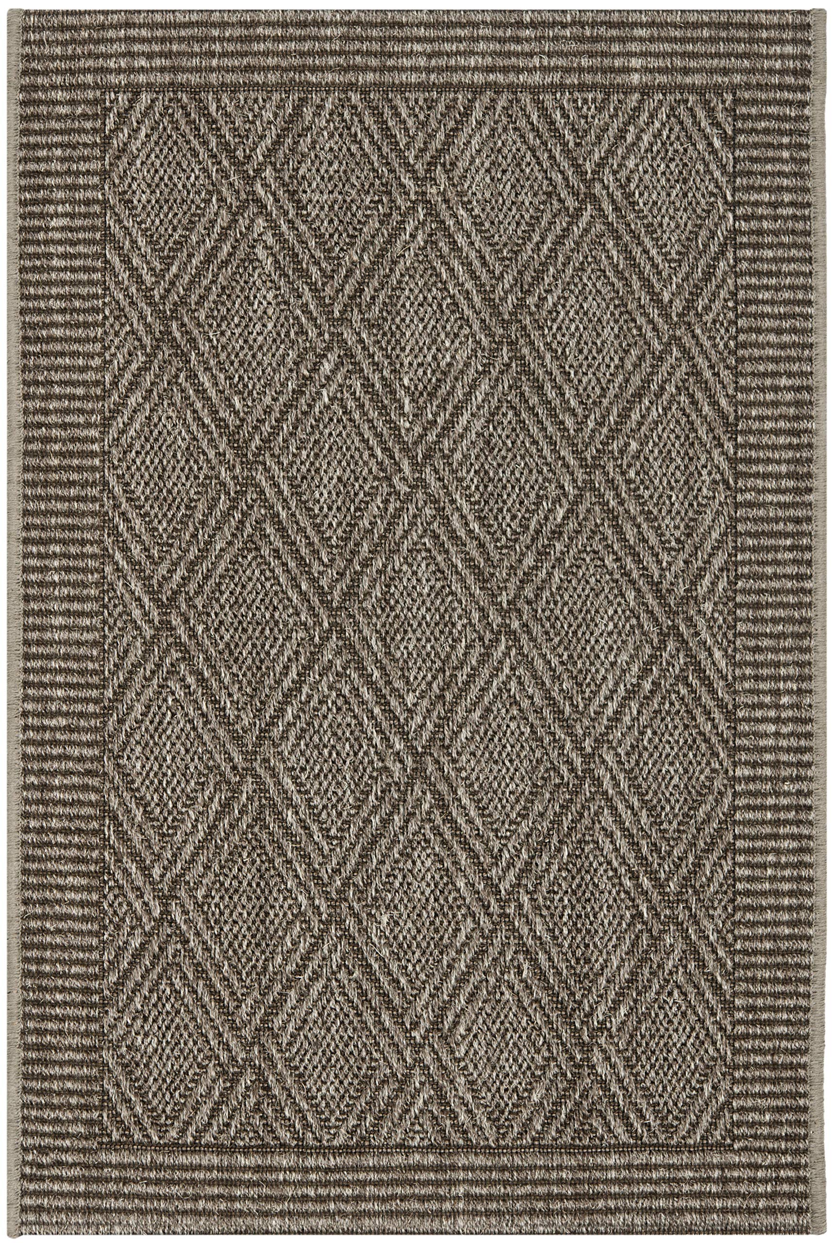 SAFAVIEH Palm Beach Collection Accent Rug - 2' x 3', Silver, Sisal & Jute Design, Ideal for High Traffic Areas in Entryway, Living Room, Bedroom (