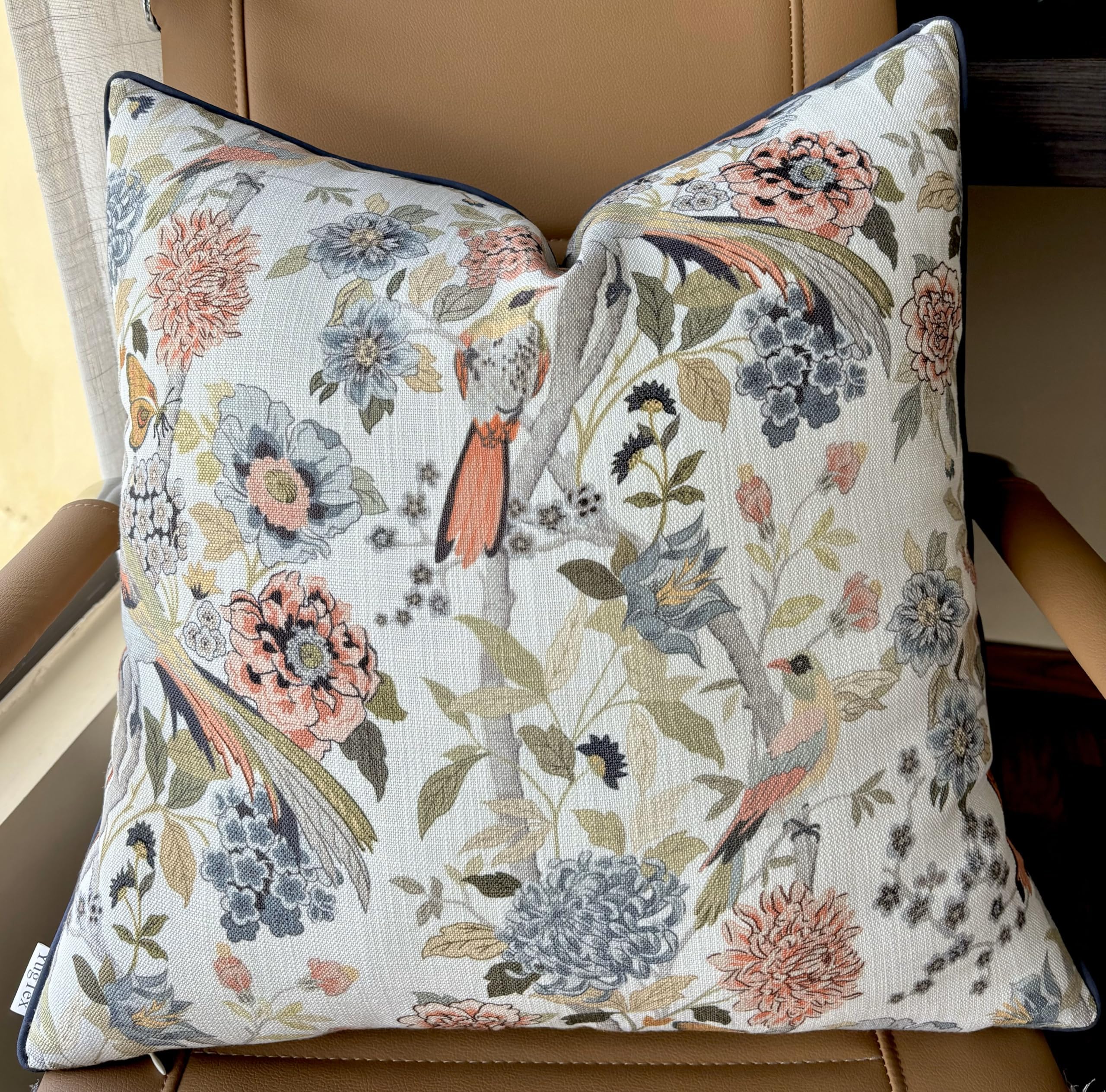 Amazon.com: YugTex Hand Embroidered Russell Motif Decorative Square Accent Throw Pillow Cover ...