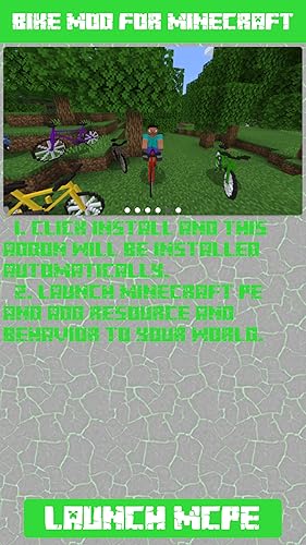 Bike Mod for Minecraft PE - The best mod for Minecraft PE which adds bicycles to your game (There ar