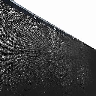 Sponsored Ad - ALEKO PLK0450BLK Fence Privacy Screen Outdoor Backyard Fencing Windscreen Shade Cover Mesh Fabric with Grom...