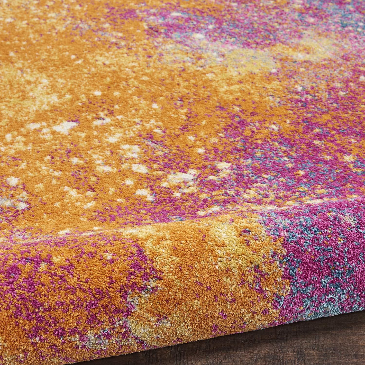 Nourison Home Passion Sunburst 2'2'' x 10' Area-Rug, Modern, Abstract, Easy-Cleaning, Non Shedding, Bed Room, Living Room, Dining Room, Kitchen, (10' Runner)