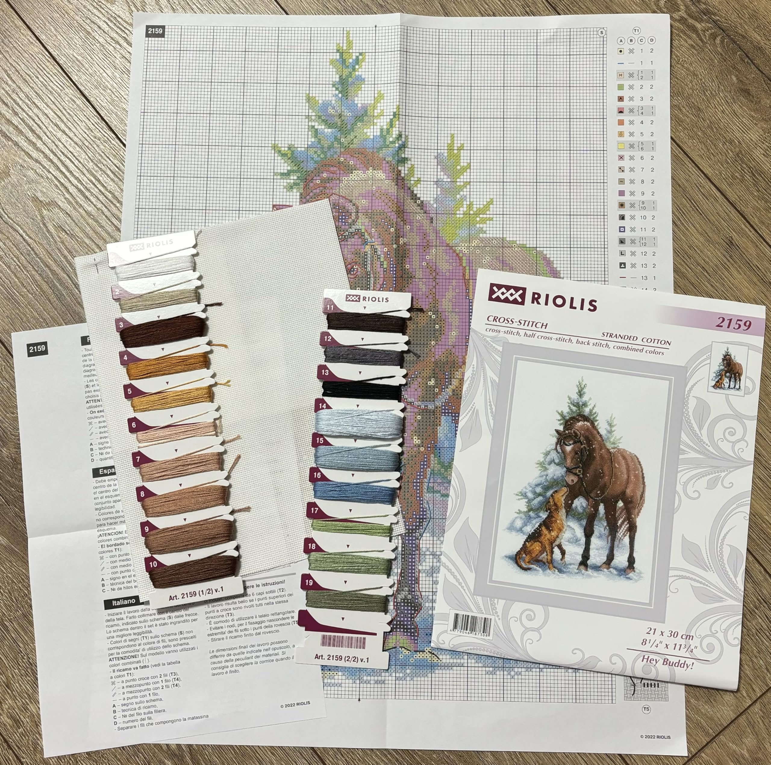 RIOLIS - Ehi amico! 2159, Punto croce 21x30cm, Punto croce kit da ricamare, Disegni da ricamare, Embroidery kit, Set punto croce, Kit ricamo punto croce