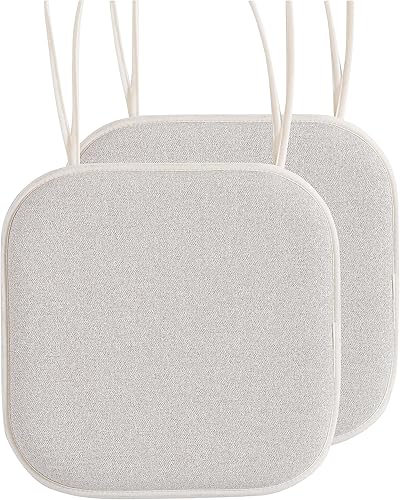 Miniatura 2 de Elegant Comfort Paquete de 2 fundas de cojín para silla, parte trasera de goma antideslizante, 16 x 16 pulgadas, fundas gruesas de asiento de forma