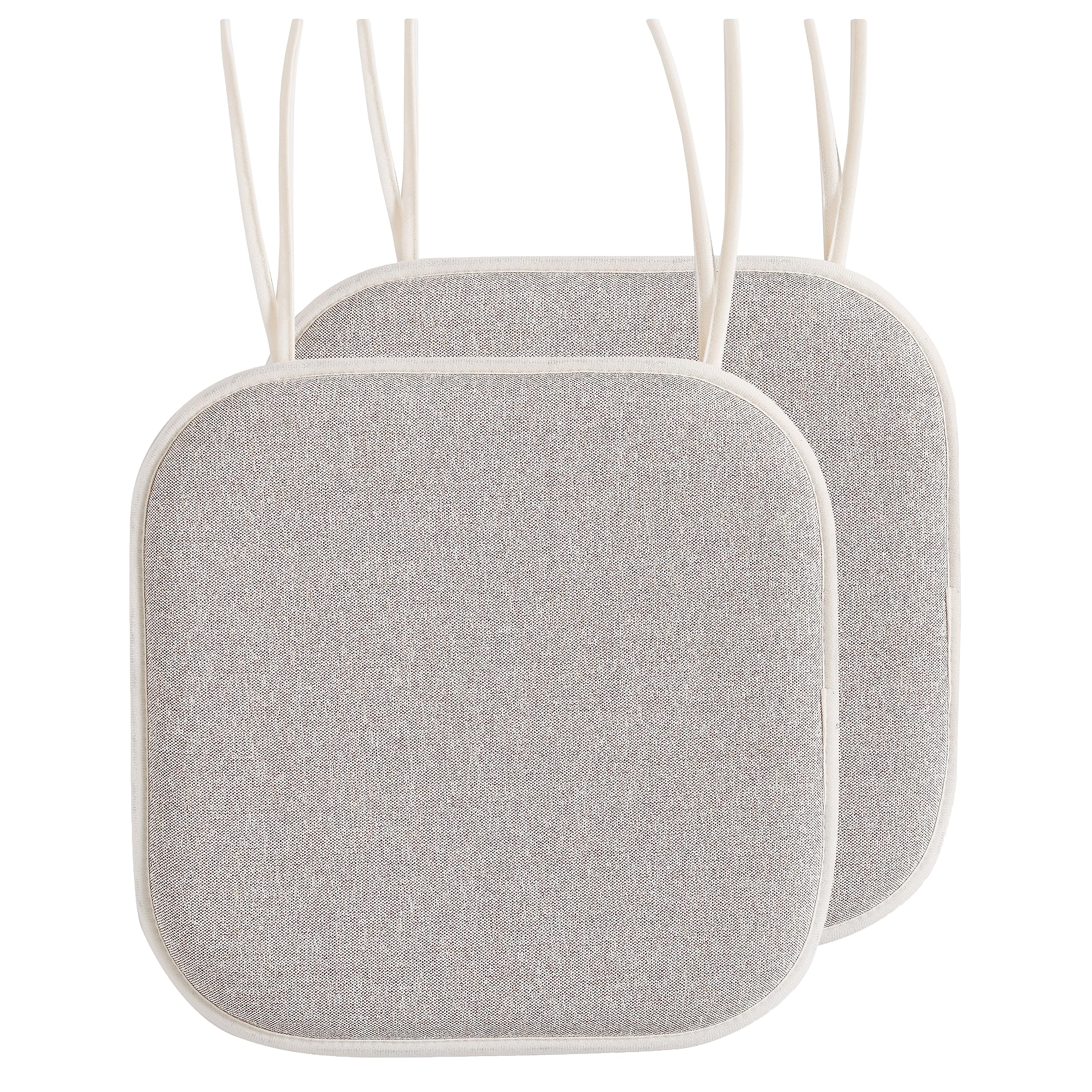 Fundas de cojín para silla con lazos y goma antideslizante Elegant Comfort 16x16 pulgadas juego de 2