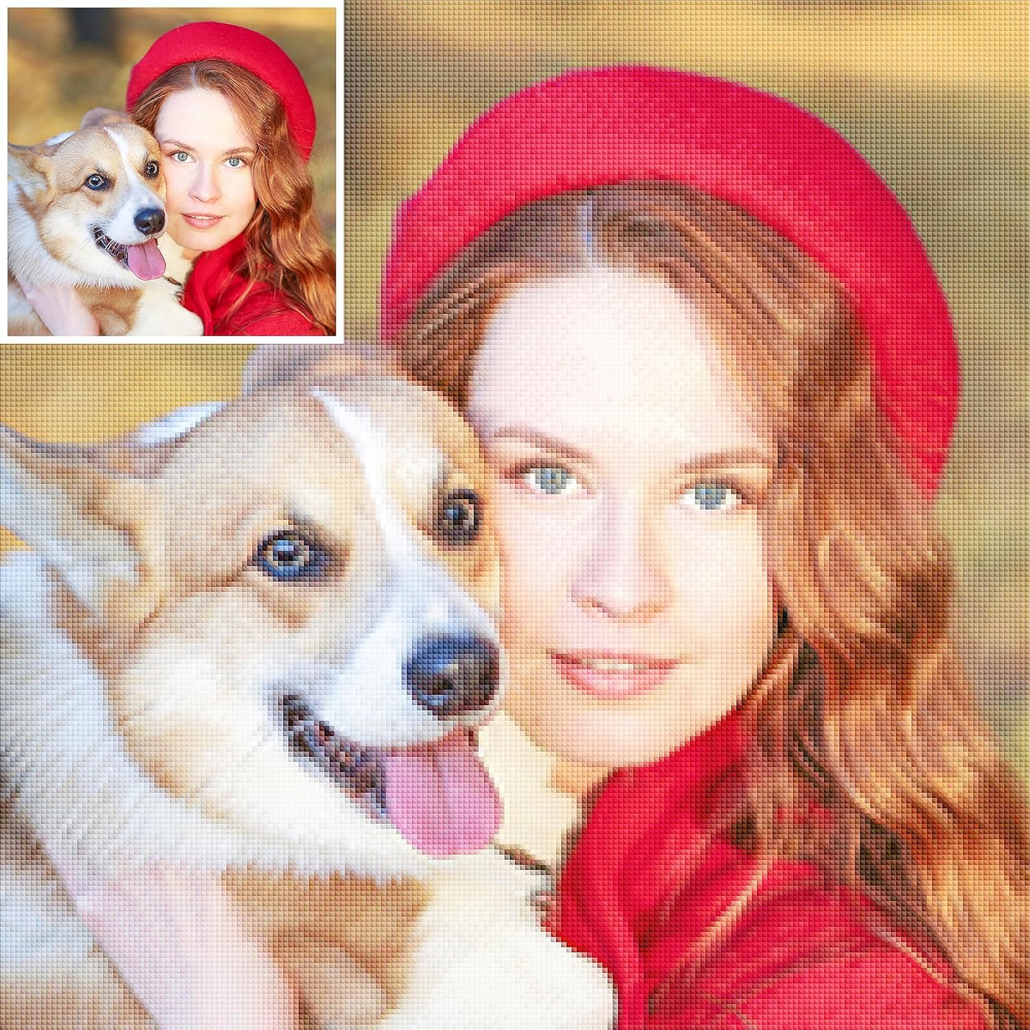 JIOJOG Customised 5D Diamond Painting Kit Create Your Own Photo Full