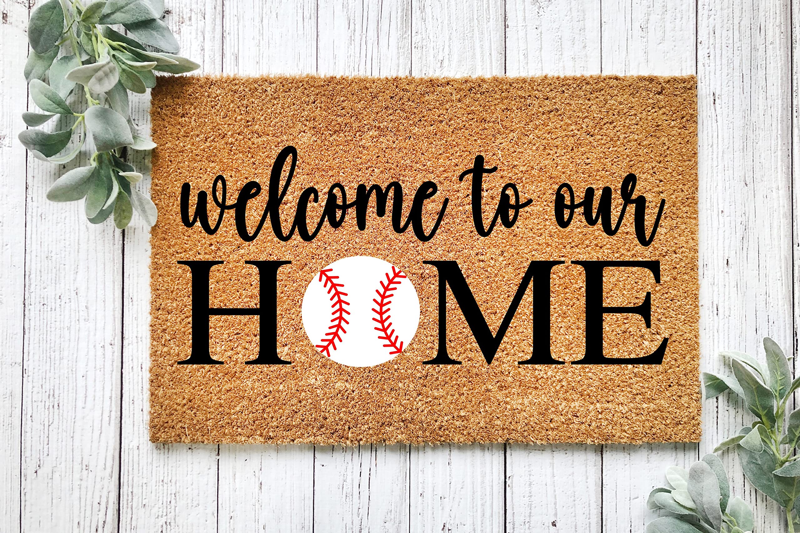 Ensound Welcome to Our Home Doormat Welcome Door Mat Absorbent Non-Slip Floor Mat Scraping Mud Mat 24x16 Inch
