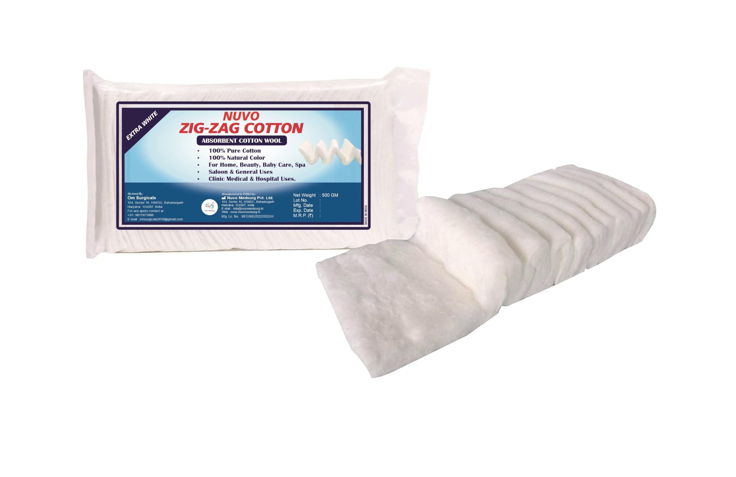 Zig Zag Cotton For Baby Care, Beauty Care, Makeup Remover 500 Gms (Pack of 1)-picture-40