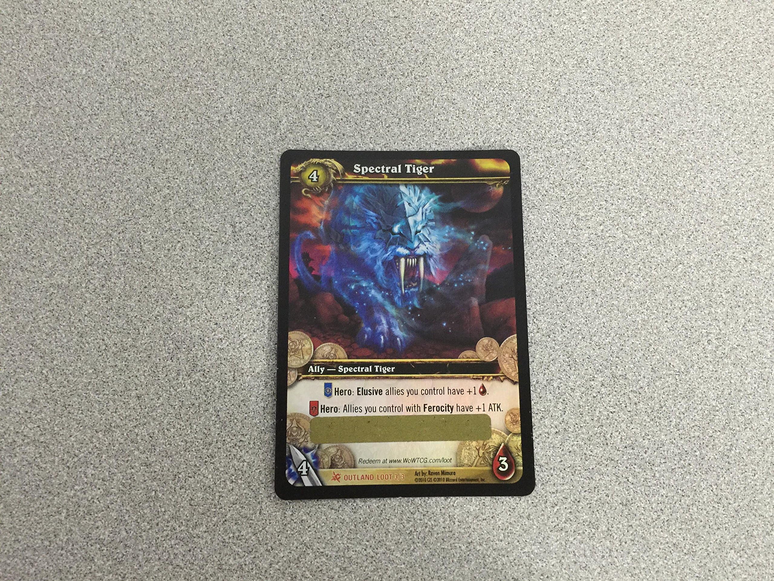 Spectral Tiger In Game Mount Unscratched Loot Card World of Warcraft Collecti...