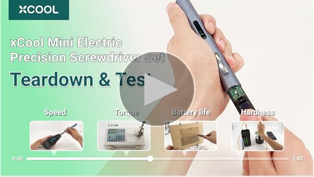 XCOOL Mini Electric Screwdriver, 52-in-1 Precision Electric