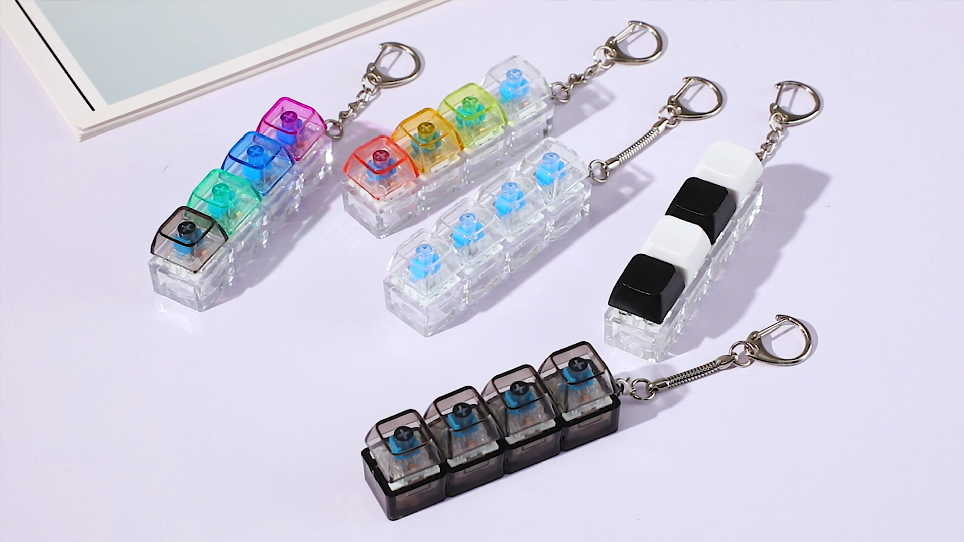 Fidget Clavier à 4 Touches – Jouet Anti-stress Silencieux Ou Sonore, Porte-clés, ABS Durable, Décompression Au Travail Ou En Déplacement