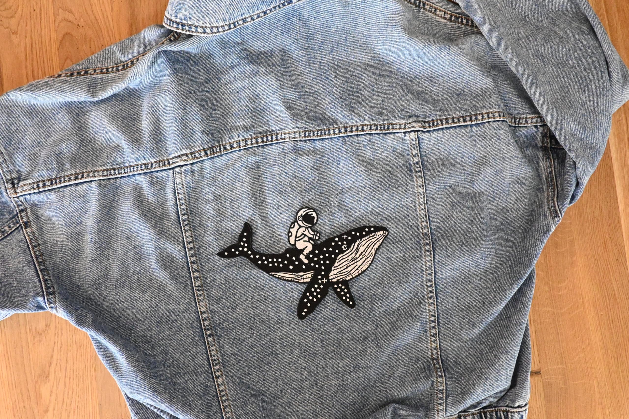 Finally Home Man on the Moon Astronaut patch om op te strijken, ruimtemaanpatches, Alien strijkpatches, Ufo-patches, Nasa-patches voor jeansjassen