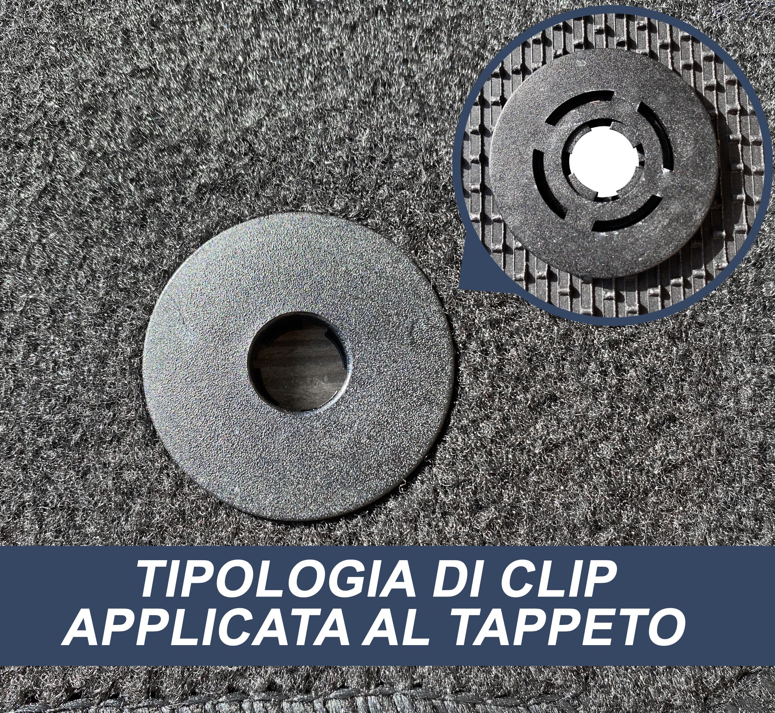 Kit Tappetini Anteriori In Moquette Per Renault Kadjar 2015-2025 - 2 Pezzi Su Misura Con Fissaggio