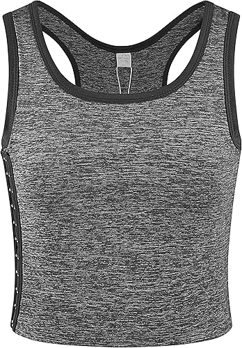 Miniatura 4 de BaronHong Tomboy Trans - Carpeta de algodón para lesbianas, talla grande, camiseta corta sin mangas con banda elástica de 7.9 in más fuerte