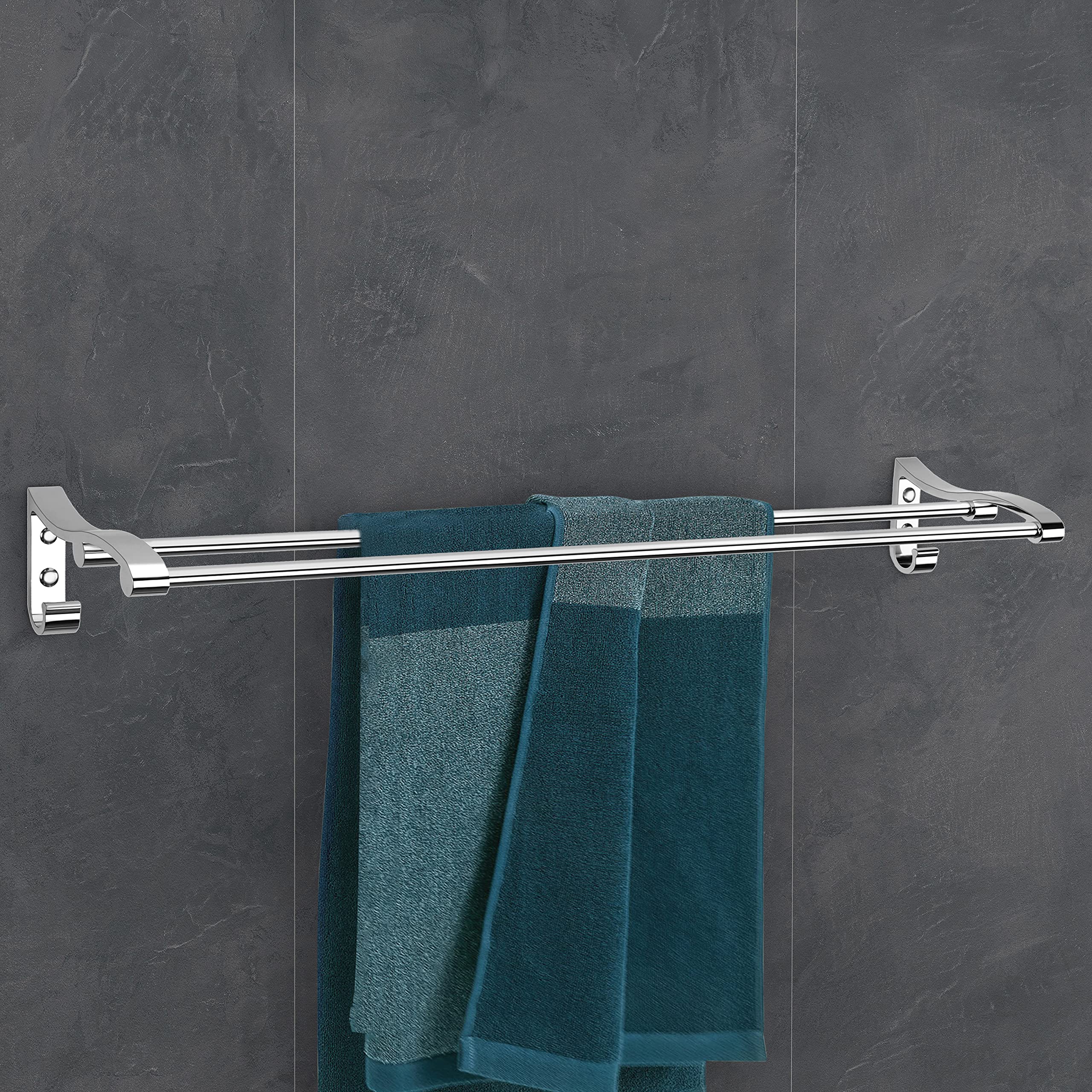 Primax Aluminum Towel Rod/Towel Rack for Bathroom/Towel Bar/Hanger/Stand/Bathroom Accessories (24 Inch - Chrome Finish) (B0BQZ5VL4Z) Amazon Price History, Amazon Price Tracker
