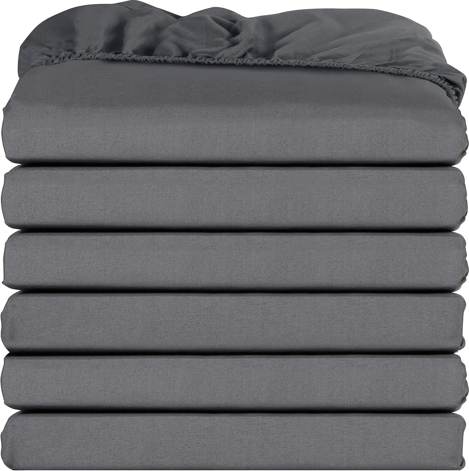 Utopia Bedding Twin Fitted Sheets Bulk Pack of 6 Bottom Sheets Soft Brushed