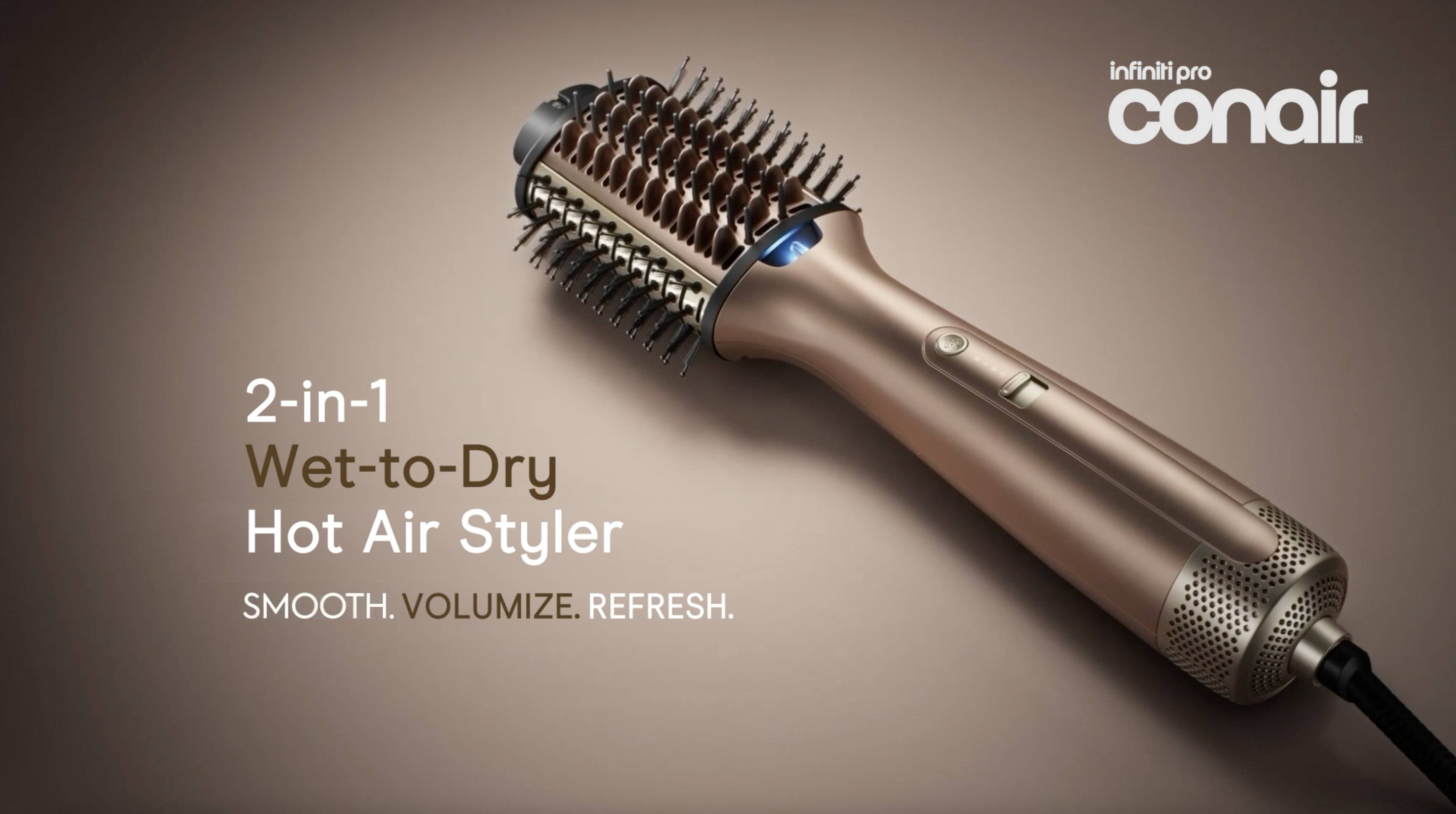 INFINITIPRO by CONAIR BC95C 2-in-1 Blow Dryer Brush | Wet-to-Dry