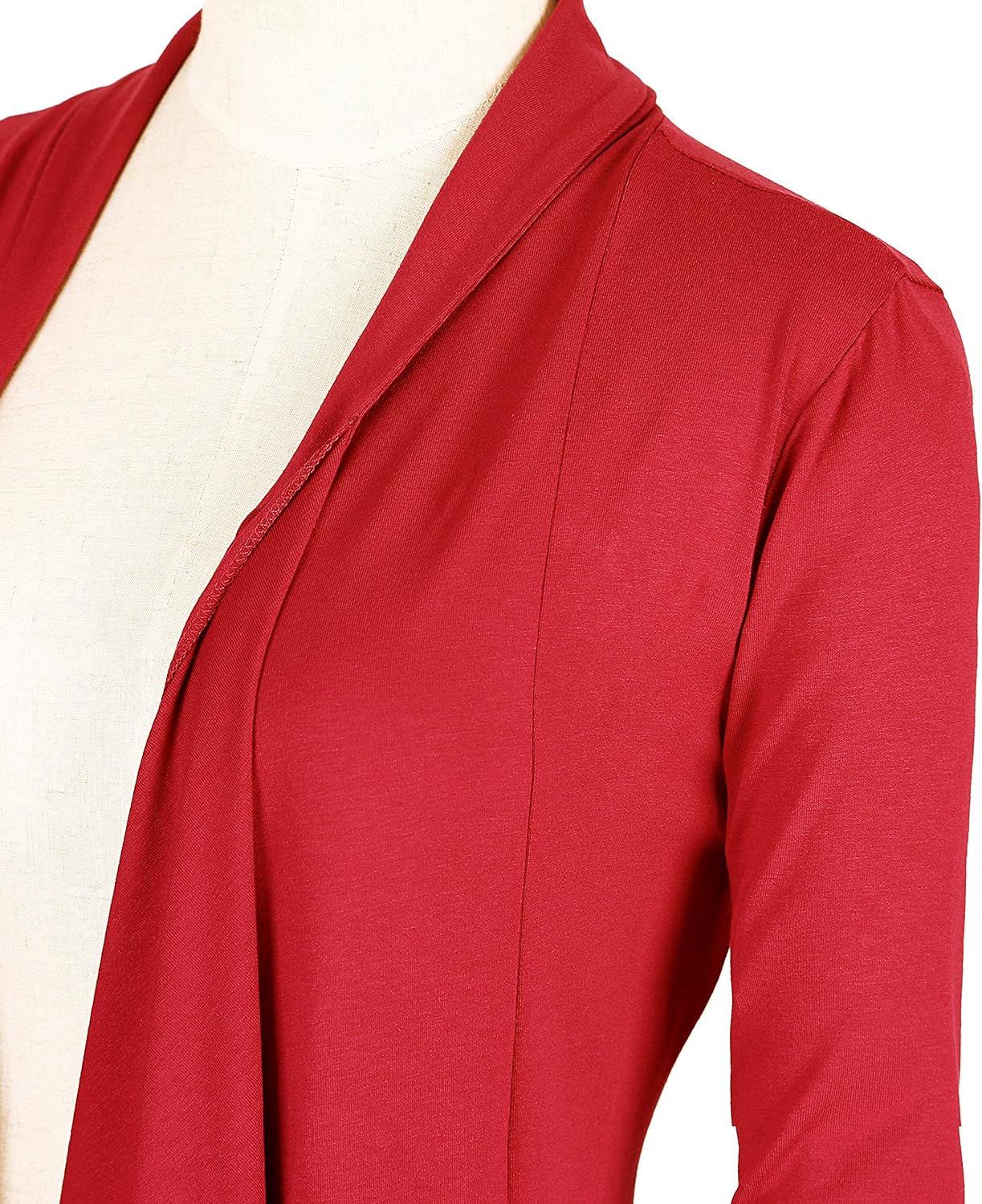 Urban CoCo Women's Drape Front Open Cardigan Long Sleeve Irregular Hem - Image 4