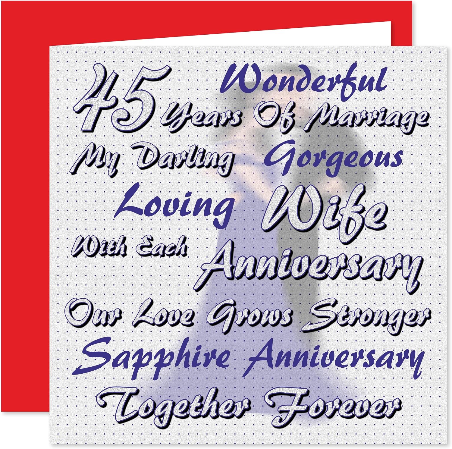 My Wife 45th Wedding Anniversary Card - On Our Sapphire Anniversary - I ...