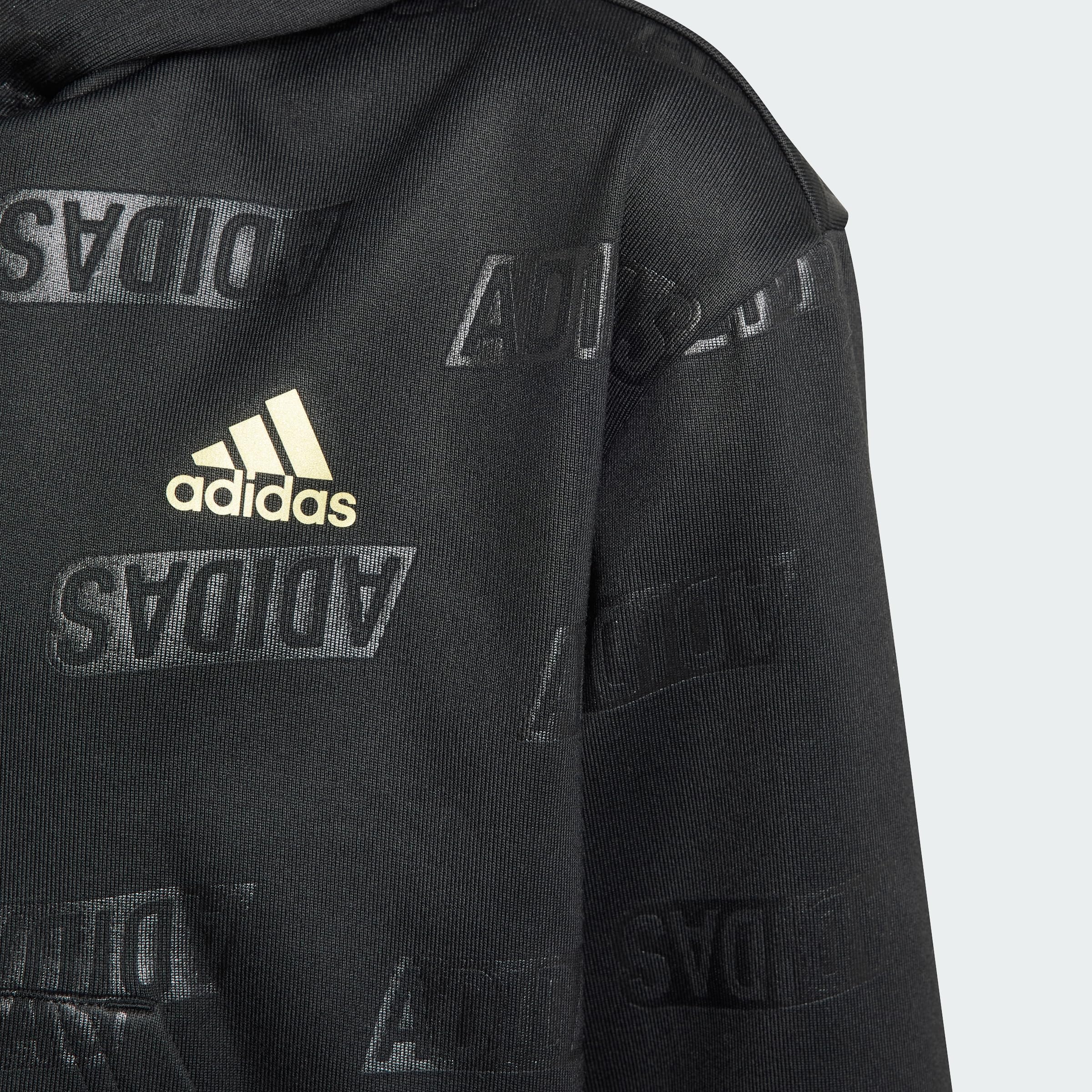 adidas Kids Brand Love Gold Debossed Hoodie Kids Others Black